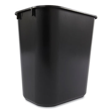 Rubbermaid® Commercial Deskside Plastic Wastebasket, Rectangular, 3.5 Gal, Black freeshipping - TVN Wholesale